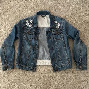 Denim Jacket with customizable pins